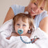 Loviomad (4-Pack) Pacifier Clips for Baby Girl Boy, Silicone Binky Holder for MAM Pacifiers, Baby Newborn Essentials