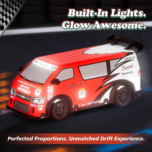 1:24 25KM/H(Peak) 4WD RC Drift Car Scale Remote Control Vehicle with Drift, JDM Drift rc Cars with LED Lights USB