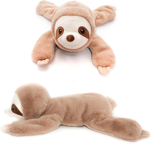 Pack 28 Inches, 5 lb WEIGEDU Large Weighted Sloth Stuffed Animal Plush Toy with Embroidered Eyes and Removable Weight