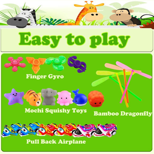 Dilycery 126 4-8 Pcs Easter Egg Fillers Treasure Box Toys for Classroom, Prizes for Kids Students, Fidget Toys Bulk