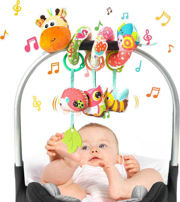 Jollybaby Crib Stroller Car Seat Toys for Baby 0-3-6-9-12 Months, Tummy Time
