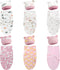 VitalCozy 6 Pack Preemie Swaddle Blanket Wrap with Hat Set Cotton Baby