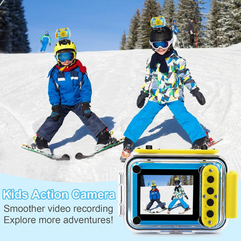 GKTZ Kids Waterproof Camera, Underwater Digital Action Camera with 32GB SD Card for Kids Age 4-10