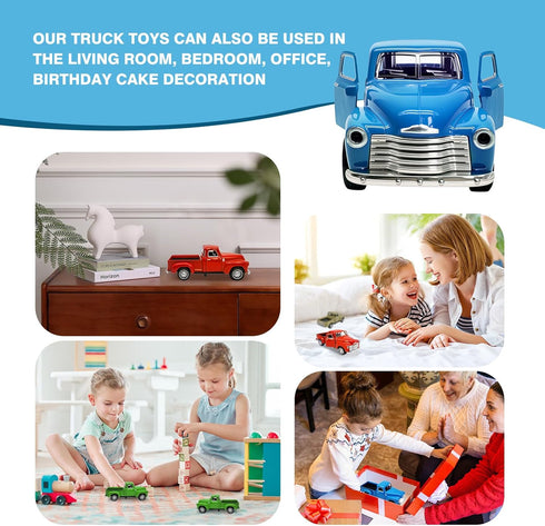 AGSIXZLAN 4Pcs 2 3 4 5 6 7 8 Girls,1:32 Truck Toy for Toddlers Year Old Boys Alloy Toddlers Car Toy Driveable,Car Door