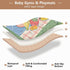 EtherSpher 50'' 50''tapete Cartoon Field Picnic Fruits Green Soft Foam Baby Gym Play mat for Indoor Outdoor Lightweight