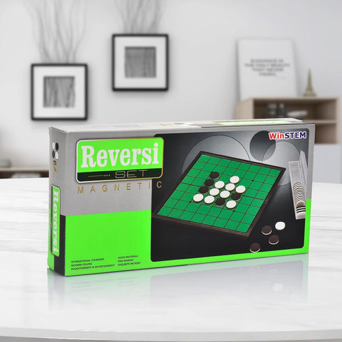 Magnetic Reversi Board Game Set, Classic Folding Travel Games for Kids and Adults