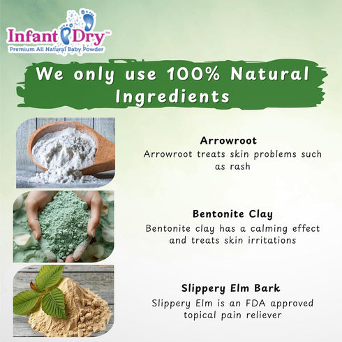 Professional Sellers Group 10 Oz Infant Dry All Natural Baby Powder - Gentle Formula Talc Free, All Natural