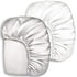Pro Goleem 2 Pack Satin Soft Crib Sheet, Silky Baby Sheet for Sensitive Hair, White and Gray Unisex, 52’’x28’’x8’’