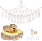Stuffed Animal Hammock with LED Light, Toy Storage for Kids Room Decor, White