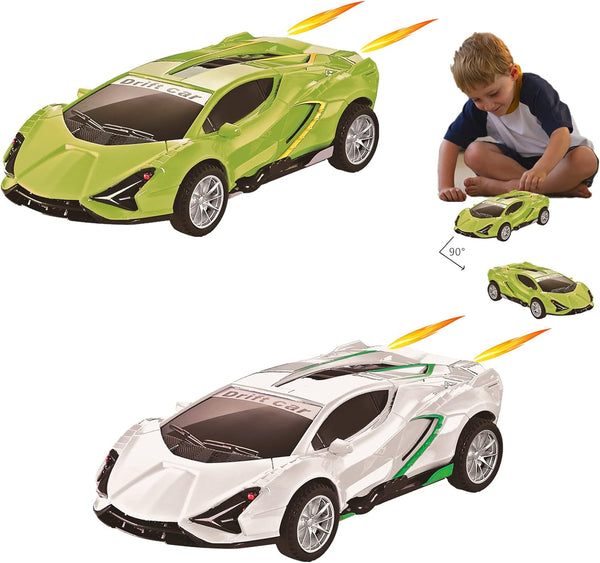 2 Pack Race Cars, Pull Back Inertial Drift Car Models for Toddlers, Perfect Toy Set for Ages 4-8