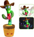 Sunny Dancing Cactus Toy - Talking, Lighting, and Mimicking Electronic Plush for Kids (Cowboy Style)