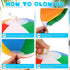 4 Pcs Large Rainbow Beach Balls - Inflatable Swimming Pool Toys for Summer Beach Water Games