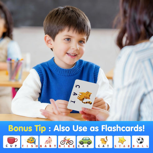 3-5 3 4 5 6 7 HahaGift Educational Toys for Year Old Boy Girl Gifts, Matching Letter Learning Games Activities, Ideal