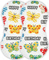 decor gift 4 Pack 22x11in Cotton Burp Cloth Breathable Happy Birthday Cute Butterfly spit up Cloth for Newborns