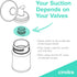 M1 Manual Breast Pump Kit Portable, Quiet Breastfeeding Pump with Ergonomic Handle, Closed System & WideNeck Bottle