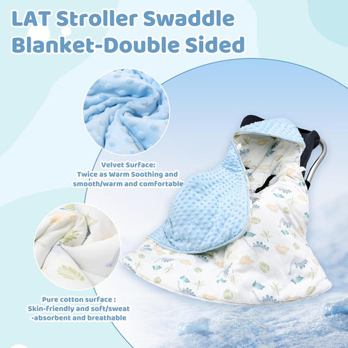 Stroller,35"x35"(Leaves LAT LEE AND TOWN Winter Baby Car Seat Blanket-Universal CarSeat Covers for Babies,Thicken Warm