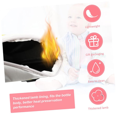 USB Charging Bottle Heating Pouch Thermal Bag for Milk Bottles Portable Milk Warmer with Fireproof Heating Core