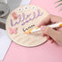 Ajcotahm 5.9 Inch Hello World Newborn Sign, Wooden Baby Announcement Sign Pink Butterfly Style Birth Welcome Board