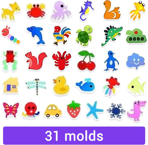 3+27Gels,31 DIY Water Sprite Kit-Magic Aqua Fairy Water Gel Kit for Kids -Fun Soft Toys & Water Pets-Birthday Gifts
