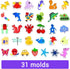 3+27Gels,31 DIY Water Sprite Kit-Magic Aqua Fairy Water Gel Kit for Kids -Fun Soft Toys & Water Pets-Birthday Gifts