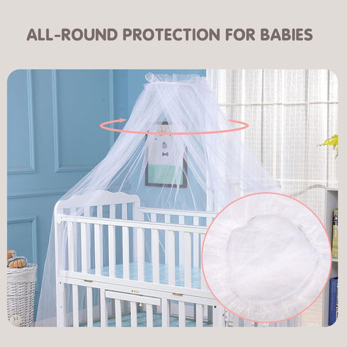 Breathable Dome Mosquito Net for Cribs - Toddler Bed Canopy
