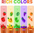 Set, 1-3 1 2 3 Toddler Toys Play Food Learning Toy Cutting Food with Color Sorting Basket, Pretend Play Kitchen
