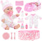 ZITA ELEMENT 12 Baby Doll Sleeping Basket Set in Gift Box -