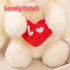 8" PEACH CAT Love Bunny Stuffed Animals Holds Red Heart Cute Rabbit Plushies Soft Plush Toys Romantic Sweet Gifts