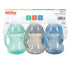 Nuby Clik-It Soft Spout No-Spill Training Sippy Cup with Handles - 10 Oz, 3-Pack, Neutral, 4+ Months