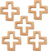 10pcs Natural Wooden Cross Pendant, Pure Beech Wood Animal Shape for Handmade Necklace/Bracelet