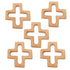 ARAKIERST 10pcs Organic Wood Cross Pure Natural Animal Shape Beech Wooden Handmade Grasping Pattern DIY Pacifier Chain