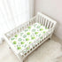 miaozhen 1 Pack 52x28 Cotton Baby Crib Sheets for Boys Girls Soft Comfy Emerald Green Cute Playful Bird Toddler Bed