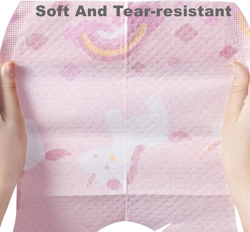 SUNVENO Disposable Bibs - Leak-proof Liner & Reusable Fastener