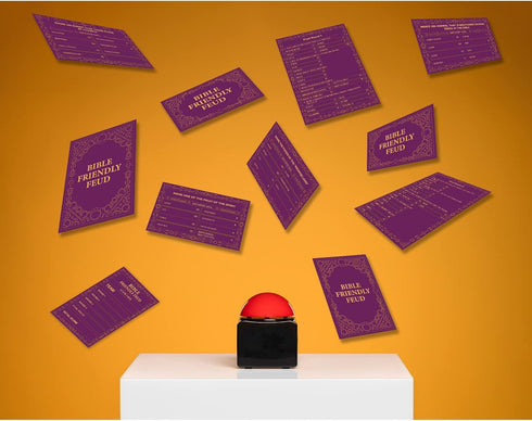 Bible Friendly Feud Game Set, Fun Holiday Game for Adults and Teens, Church Family Feud Quiz
