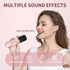 Mini Karaoke Machine for Kids, Portable Bluetooth Speaker with Wireless Microphone, Music Player Toys for Girls and