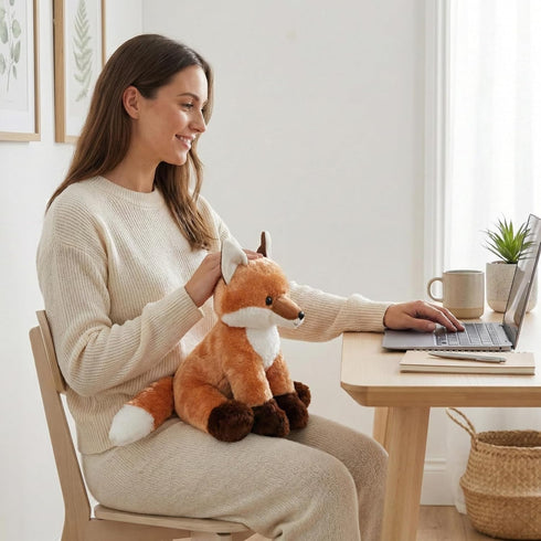 13 inches WEIGEDU Cute Red Fox Stuffed Animal Plush Toy with Big Soft Tail for Kids Boys Girls Birthday Bedtime Gift
