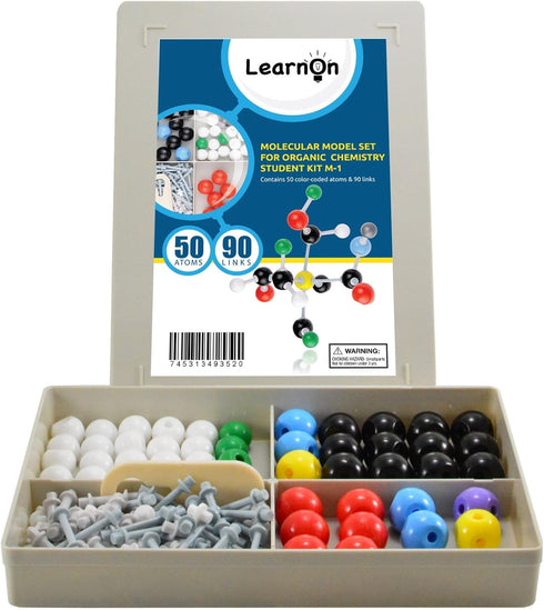 Organic Chemistry Molecular Model Kit Set – 140 Pieces with User Guide for Ochem Students