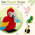 18'' Mommy 4 Tezituor Macaw Parrot Stuffed Animals with Babies, Stuffed Parrot Plush with Baby Parrots, Realistic
