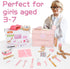 Doctor’s Kit Play Set for Kids, Pretend Toy 18 PCS Doctor Playset for Toddlers, Dentist Kit Doctor Role Play Set, Doctor Kit for Toddlers and Kids Ages 3+ 4 5 6 Year Old Boys and Girls, Pink