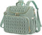Kouxunt Small Diaper Bag Backpack, Quilted Mini Baby Crossbody Diaper Bag Tote for