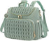 Kouxunt Small Diaper Bag Backpack, Quilted Mini Baby Crossbody Diaper Bag Tote for