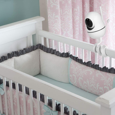 iTODOS Baby Monitor Mount Compatible with HelloBaby HB65/HB66/HB248, ANMEATE SM935E, Versatile Twist Mount - White