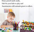 120 pcs Animal Erasers for Kids Classroom Rewards, Puzzle Take Apart Pencil Erasers for Valentine Gifts and Party Favors