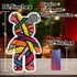 Set(16.9inches) Rainbow Graffiti Teddy Bear Micro Building Blocks Christmas Bear Building Blocks Winktoys Gift