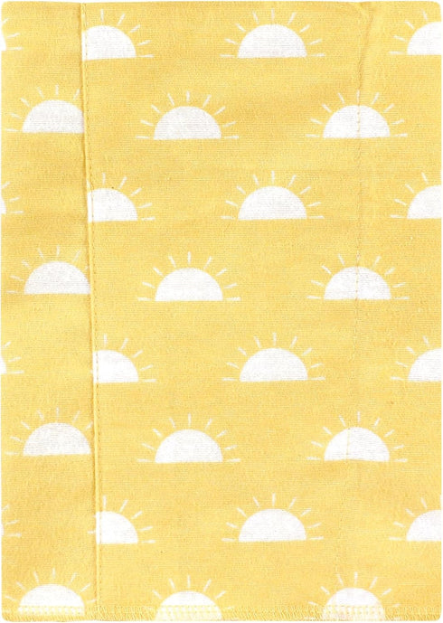 Hudson Baby Unisex Cotton Flannel Burp Cloths - My Sunshine 4 Pack, One Size