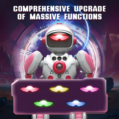 3-5, 3 4 5 6 Programmable 7 8 9 8-12 Robot Toys for Kids Robot for Girls Year Old Upgrade Record Voice Remote Control