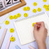 Whaline 80Pcs Smile Mini Bulk Erasers, Welcome Back to School Yellow Round Happy Face Collection for Classroom Rewards