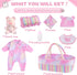 8 17-22 Inch BABESIDE Pcs Reborn Baby Doll Clothes with Bassinet for Babydolls, Reborn Baby Doll Accessories fit