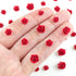 HOMICO 200 Pieces Tiny Red Rose Decor for Dollhouse Mini Resin Decor for