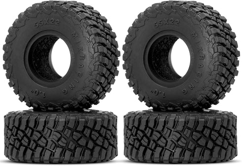 OGRC 1.0 All Terrain Super Soft Tires for 1/18 TRX4M, 1/24 RC Crawler Axial SCX24 FMS FCX24-55 * 22mm